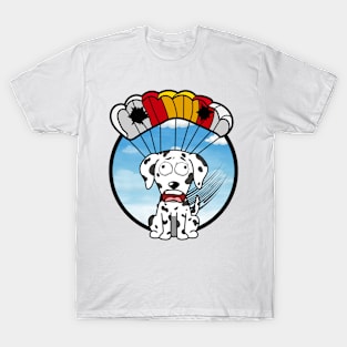 Silly dalmatian dog has a broken parachute T-Shirt